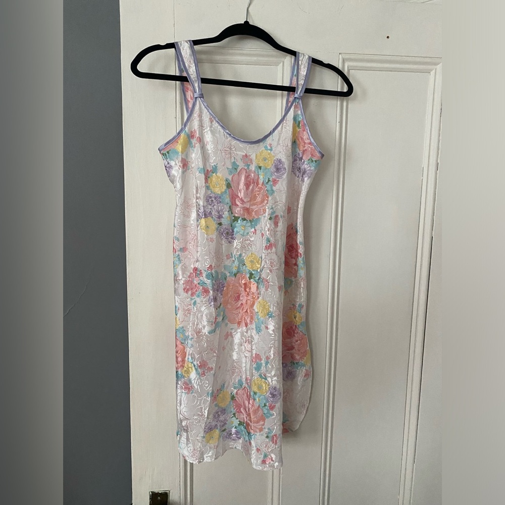 Adonna Pastel Satin Slip Dress